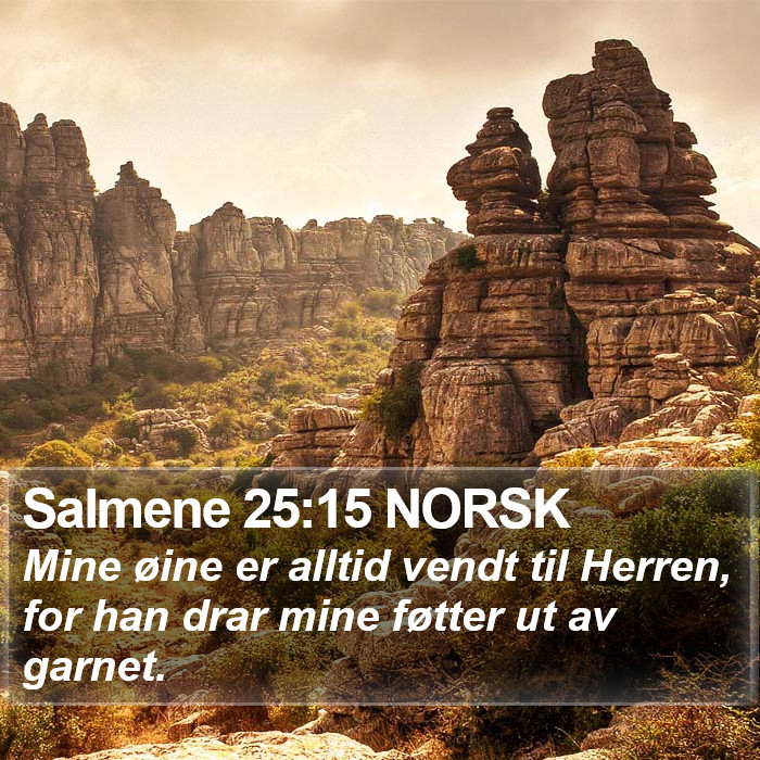 Salmene 25:15 NORSK Bible Study