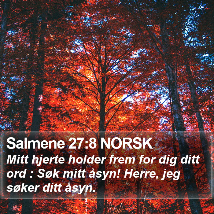 Salmene 27:8 NORSK Bible Study