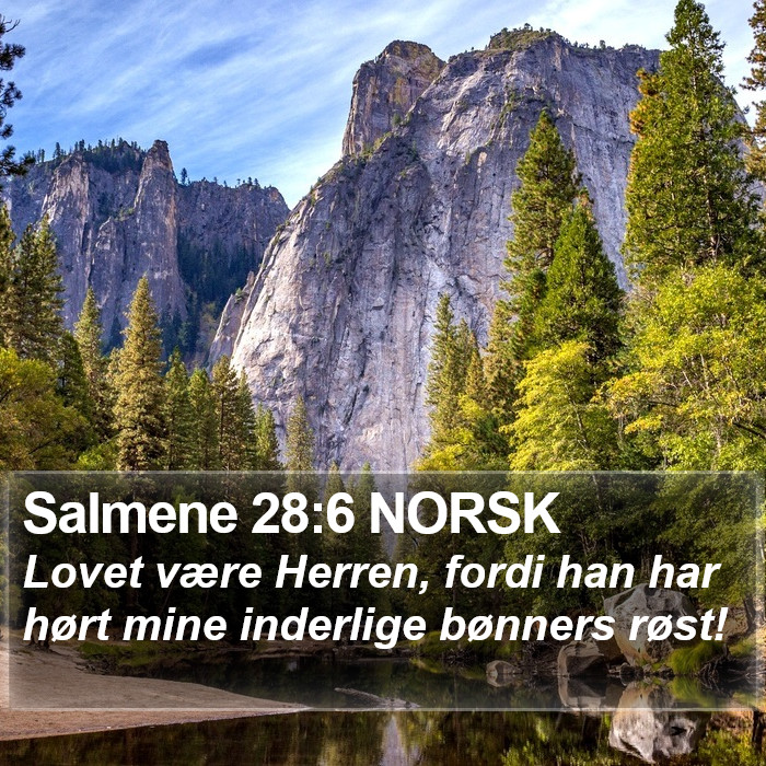 Salmene 28:6 NORSK Bible Study