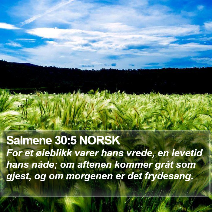 Salmene 30:5 NORSK Bible Study