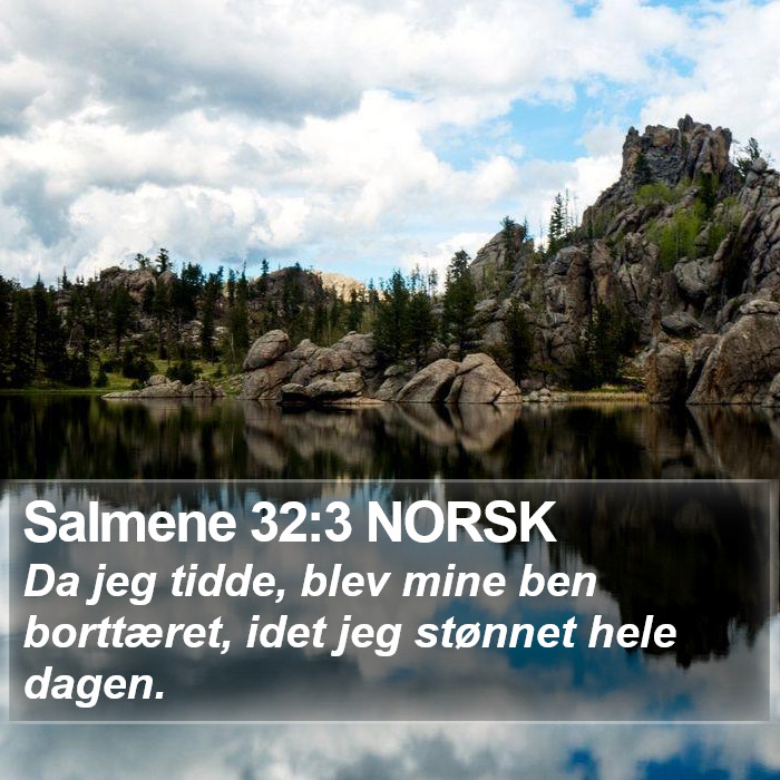 Salmene 32:3 NORSK Bible Study