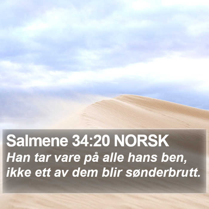 Salmene 34:20 NORSK Bible Study
