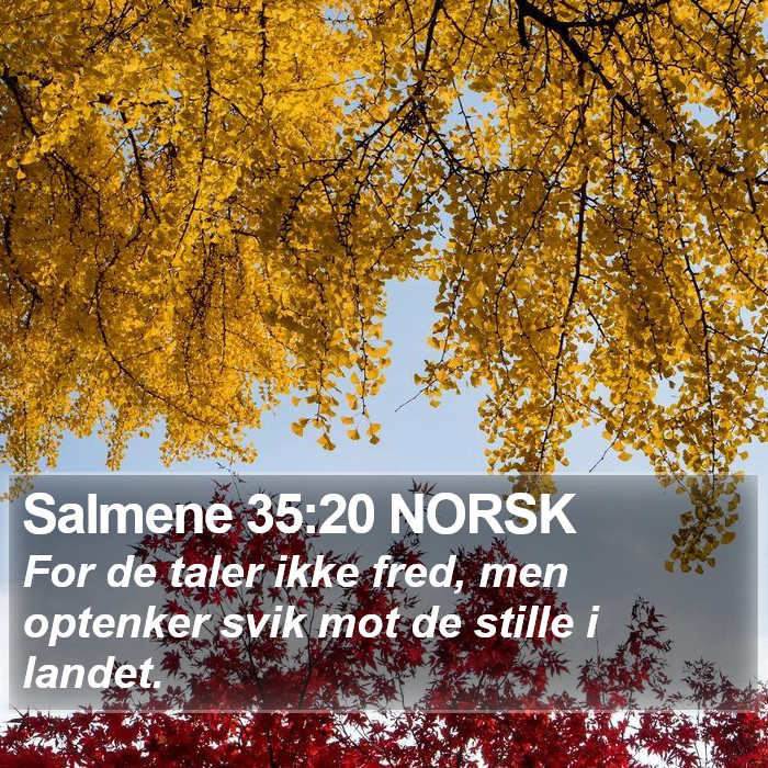 Salmene 35:20 NORSK Bible Study