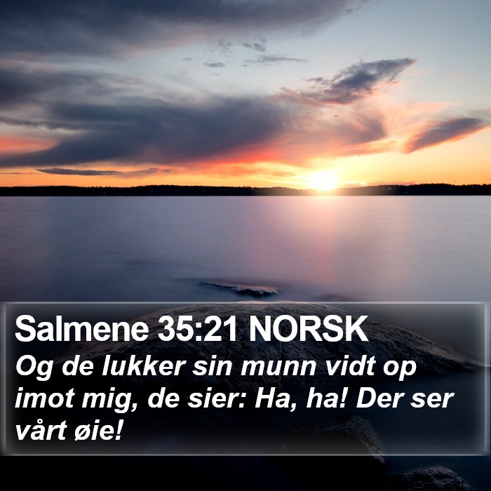 Salmene 35:21 NORSK Bible Study
