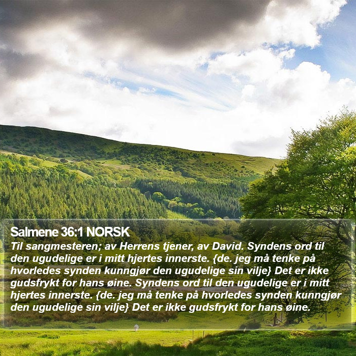 Salmene 36:1 NORSK Bible Study
