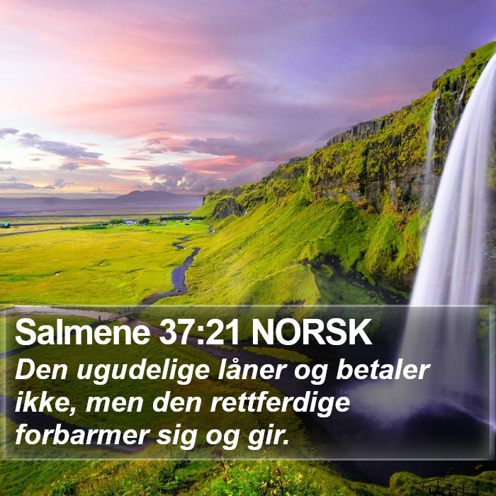 Salmene 37:21 NORSK Bible Study
