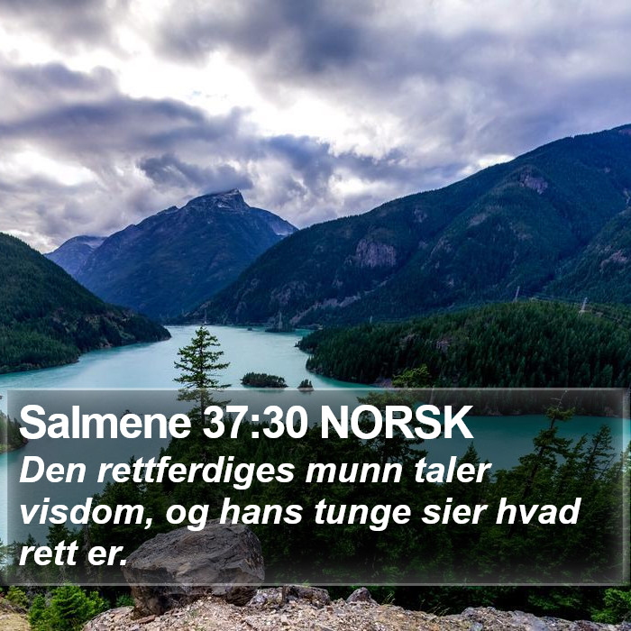 Salmene 37:30 NORSK Bible Study