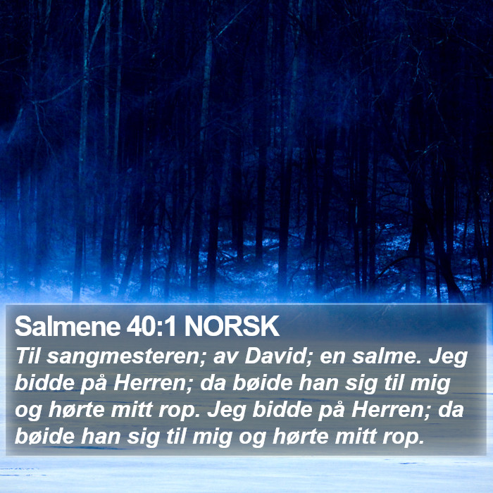 Salmene 40:1 NORSK Bible Study