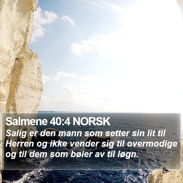 Salmene 40:4 NORSK Bible Study