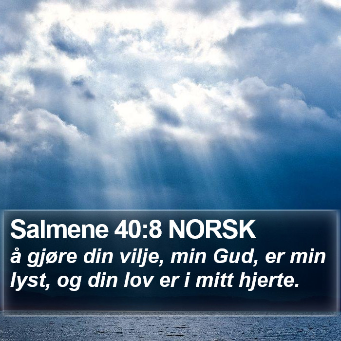 Salmene 40:8 NORSK Bible Study