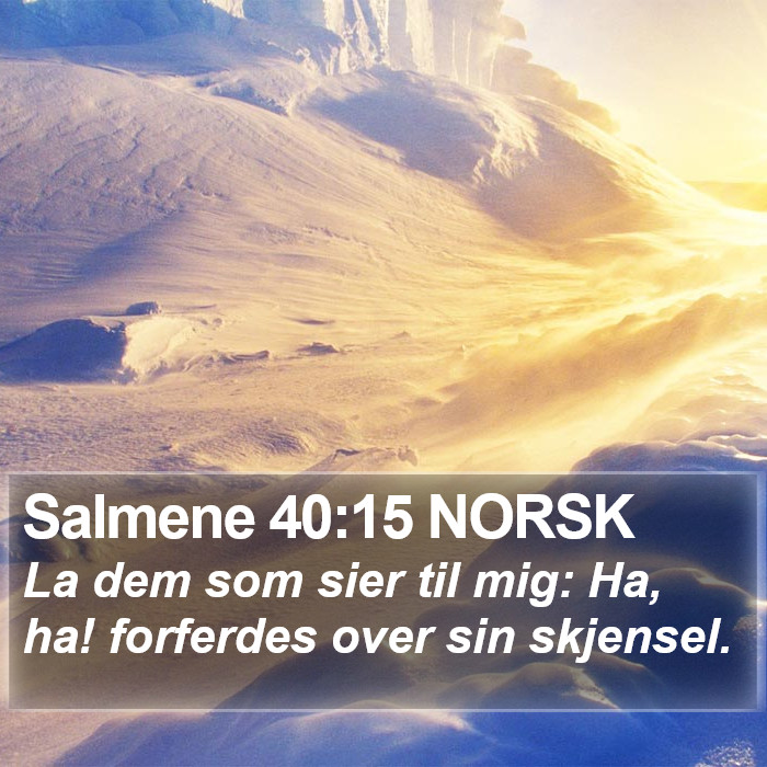 Salmene 40:15 NORSK Bible Study