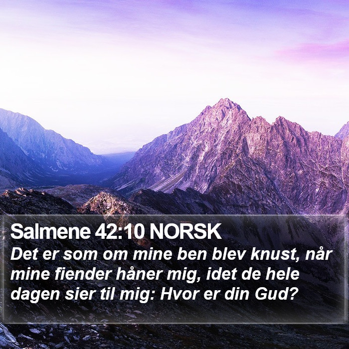 Salmene 42:10 NORSK Bible Study