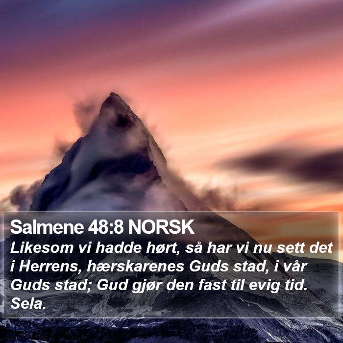 Salmene 48:8 NORSK Bible Study