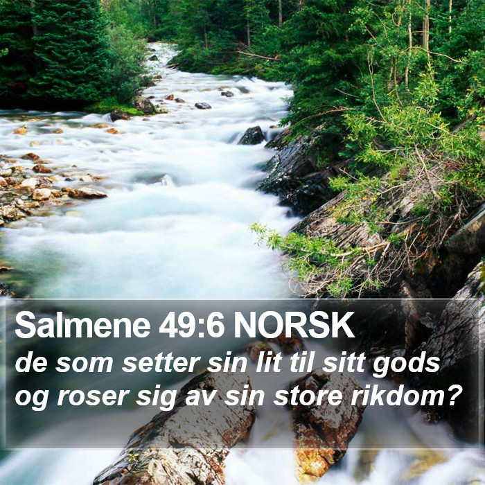 Salmene 49:6 NORSK Bible Study