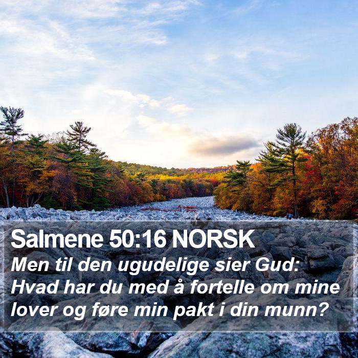 Salmene 50:16 NORSK Bible Study
