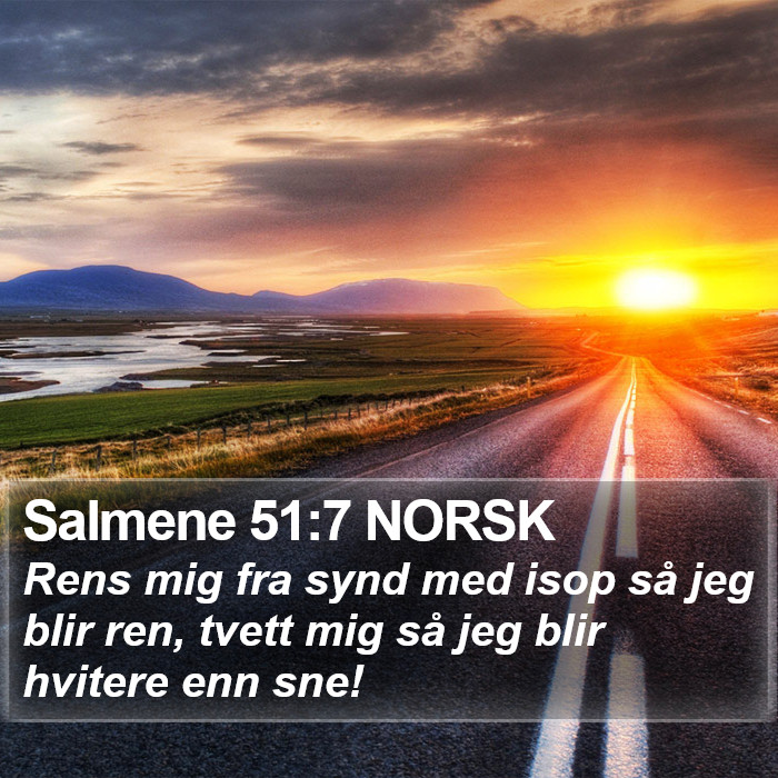 Salmene 51:7 NORSK Bible Study