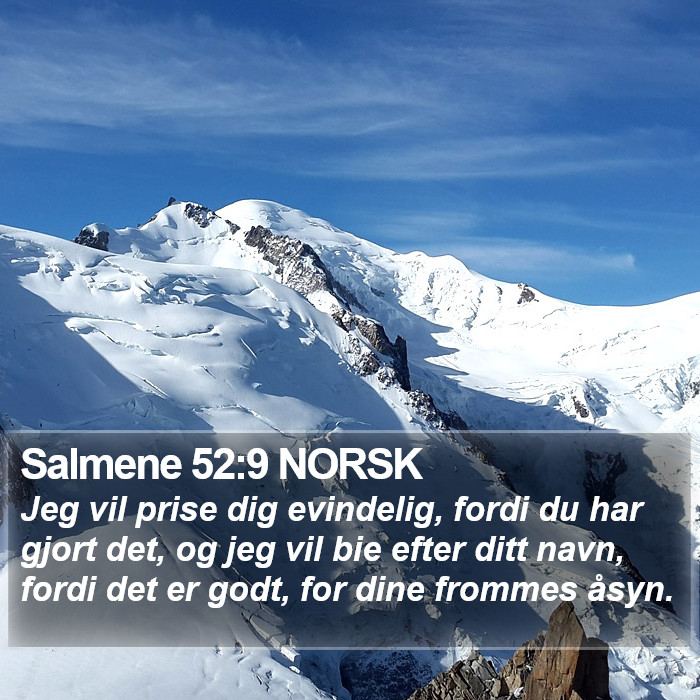 Salmene 52:9 NORSK Bible Study