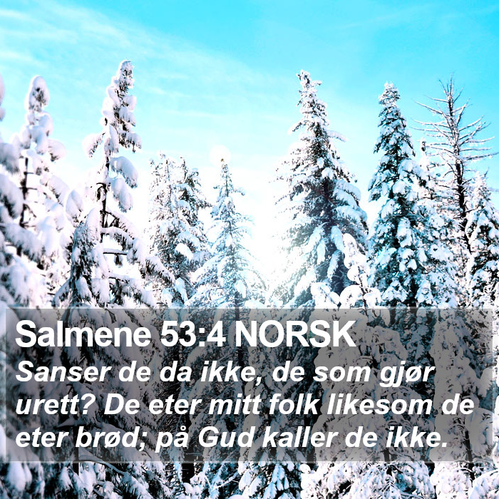 Salmene 53:4 NORSK Bible Study