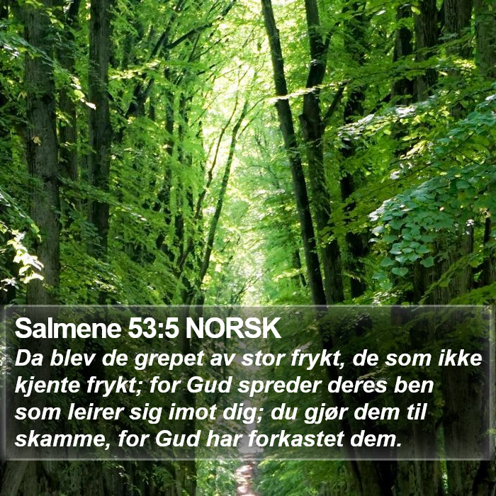 Salmene 53:5 NORSK Bible Study