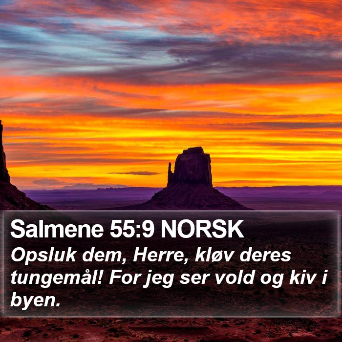 Salmene 55:9 NORSK Bible Study