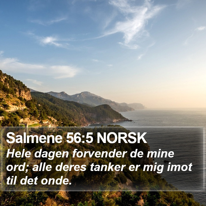 Salmene 56:5 NORSK Bible Study
