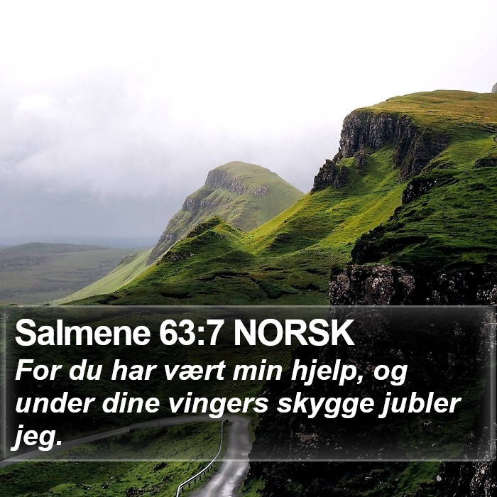 Salmene 63:7 NORSK Bible Study