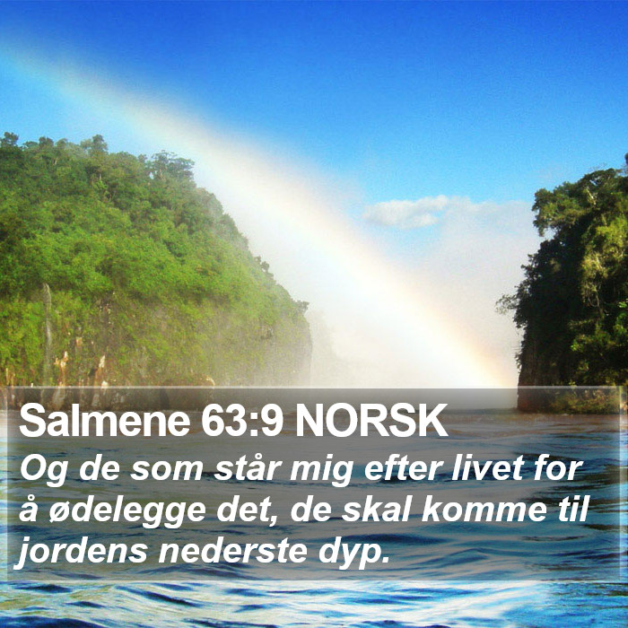 Salmene 63:9 NORSK Bible Study