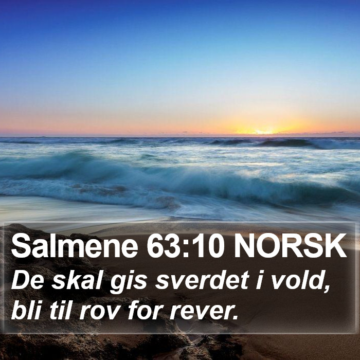 Salmene 63:10 NORSK Bible Study