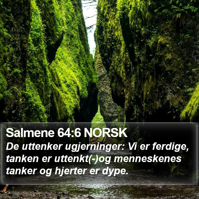 Salmene 64:6 NORSK Bible Study