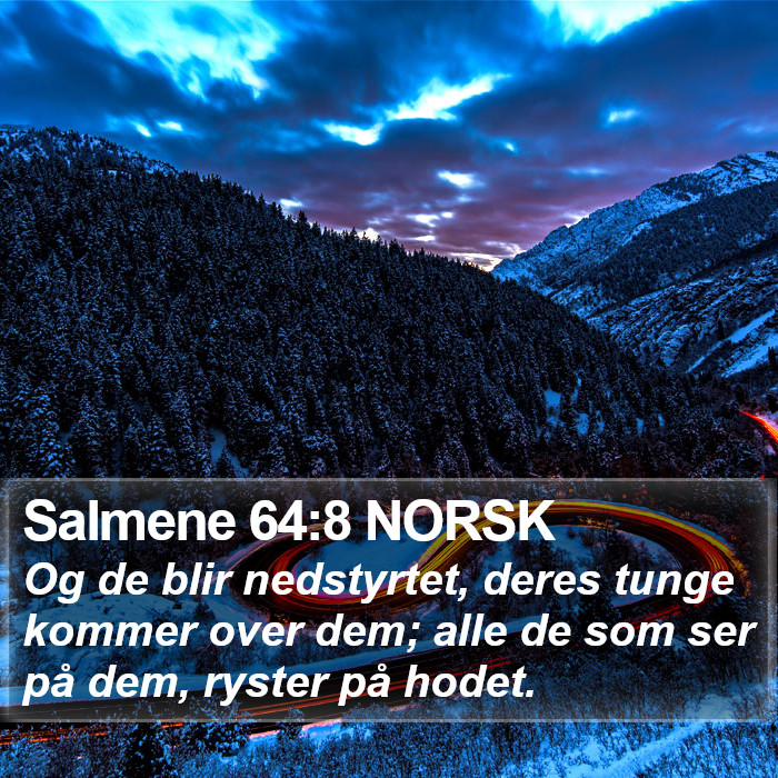 Salmene 64:8 NORSK Bible Study