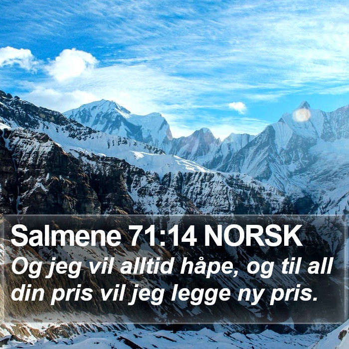 Salmene 71:14 NORSK Bible Study