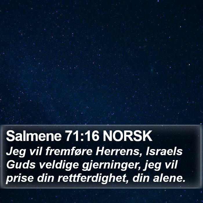 Salmene 71:16 NORSK Bible Study