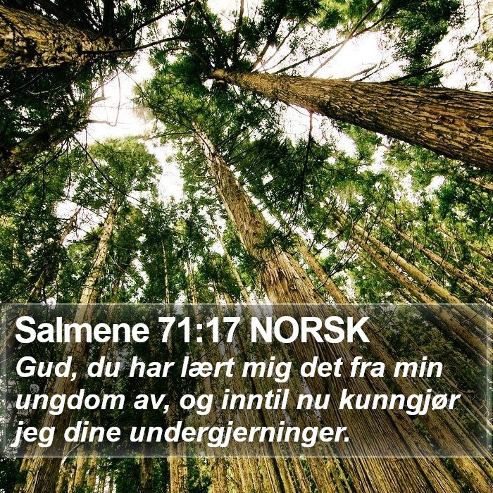 Salmene 71:17 NORSK Bible Study