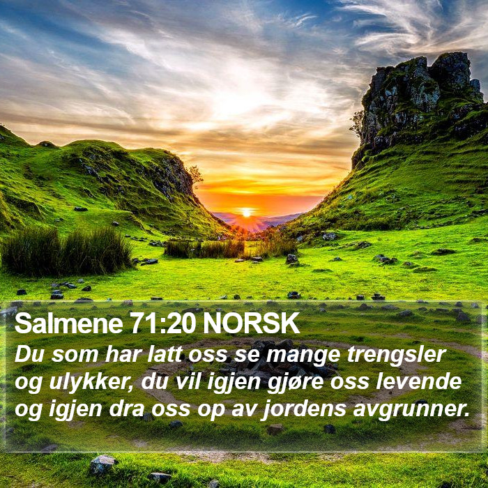 Salmene 71:20 NORSK Bible Study