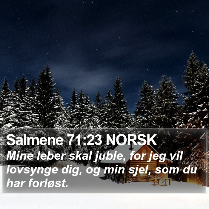 Salmene 71:23 NORSK Bible Study