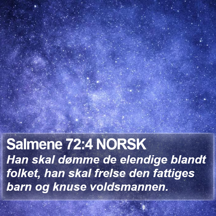 Salmene 72:4 NORSK Bible Study