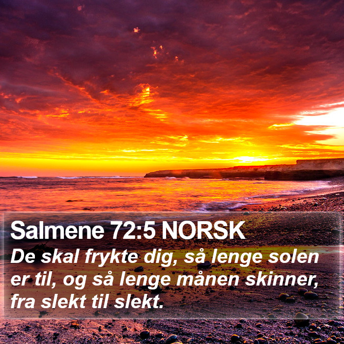 Salmene 72:5 NORSK Bible Study