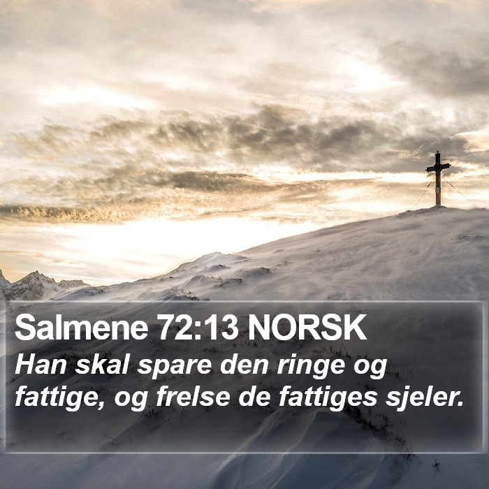 Salmene 72:13 NORSK Bible Study