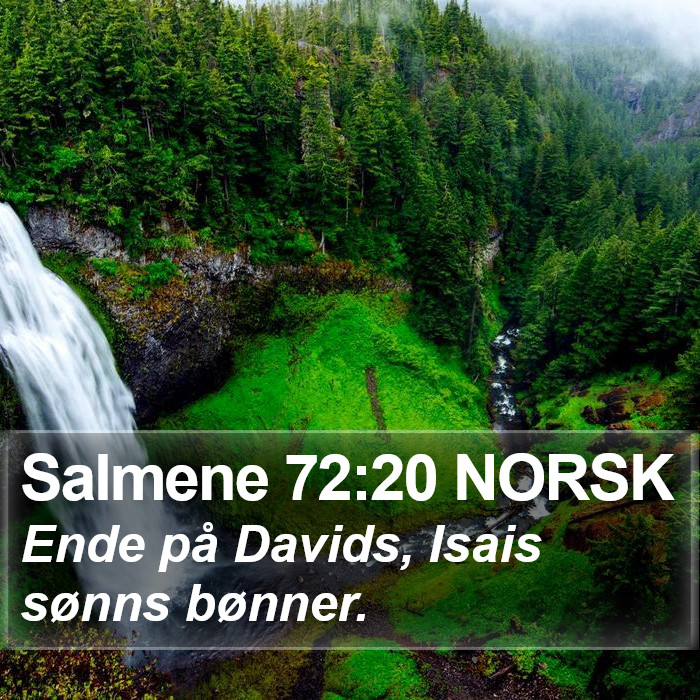 Salmene 72:20 NORSK Bible Study