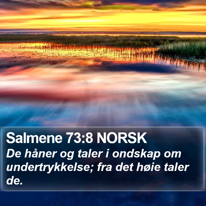 Salmene 73:8 NORSK Bible Study