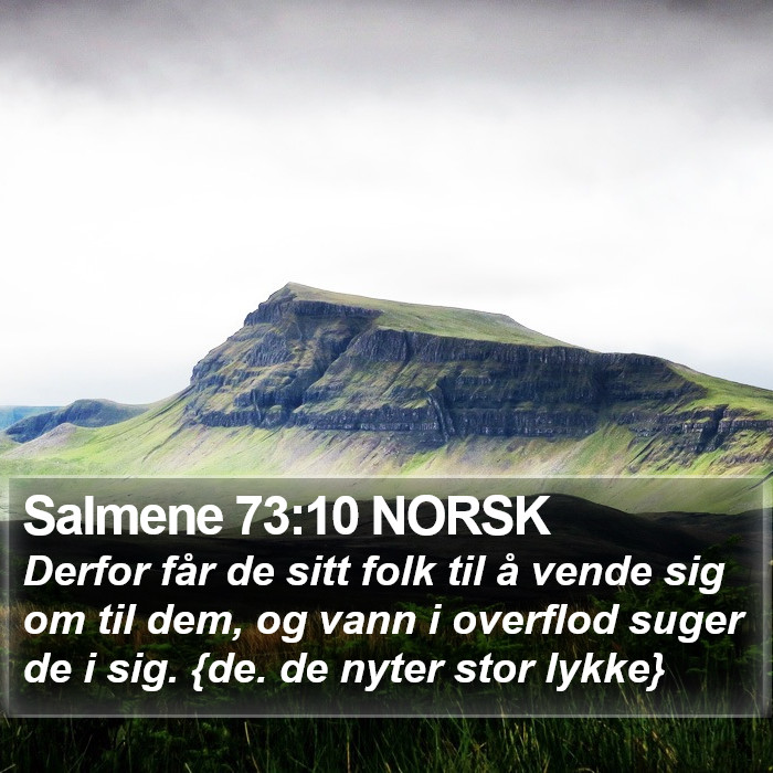 Salmene 73:10 NORSK Bible Study