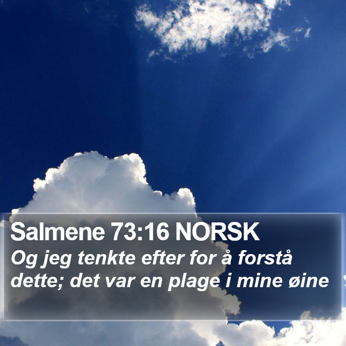 Salmene 73:16 NORSK Bible Study