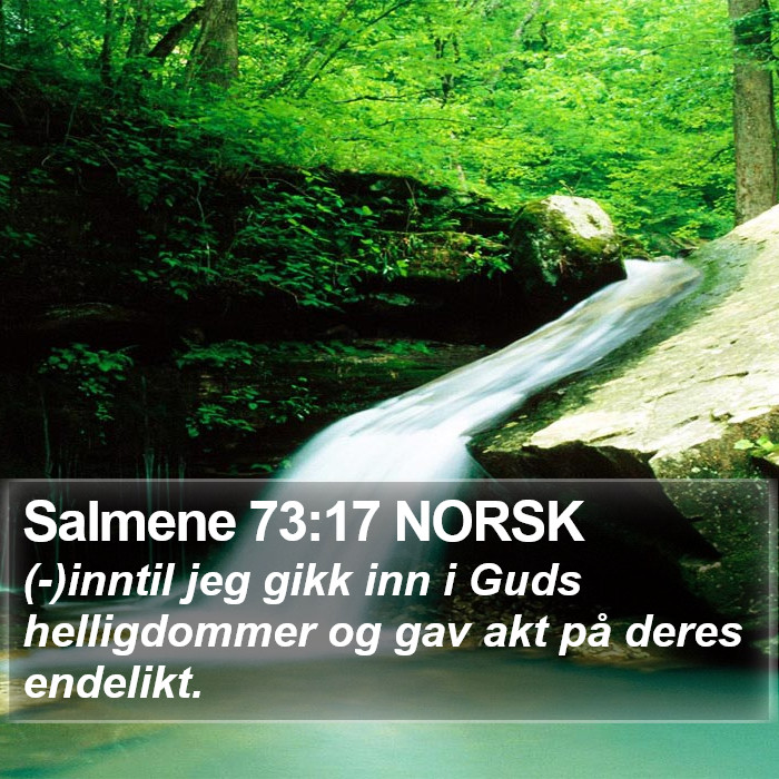 Salmene 73:17 NORSK Bible Study