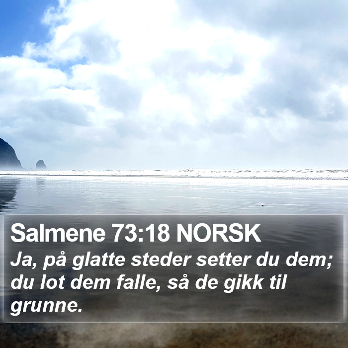 Salmene 73:18 NORSK Bible Study