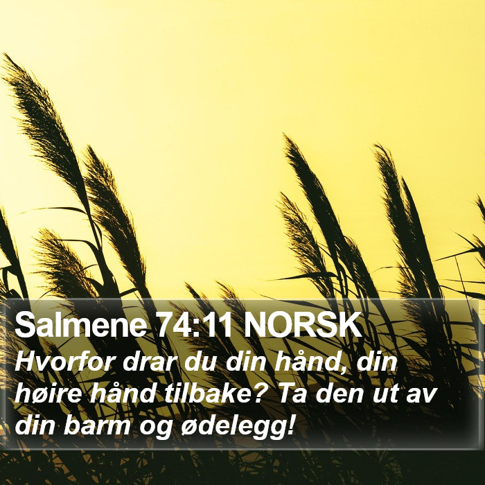 Salmene 74:11 NORSK Bible Study