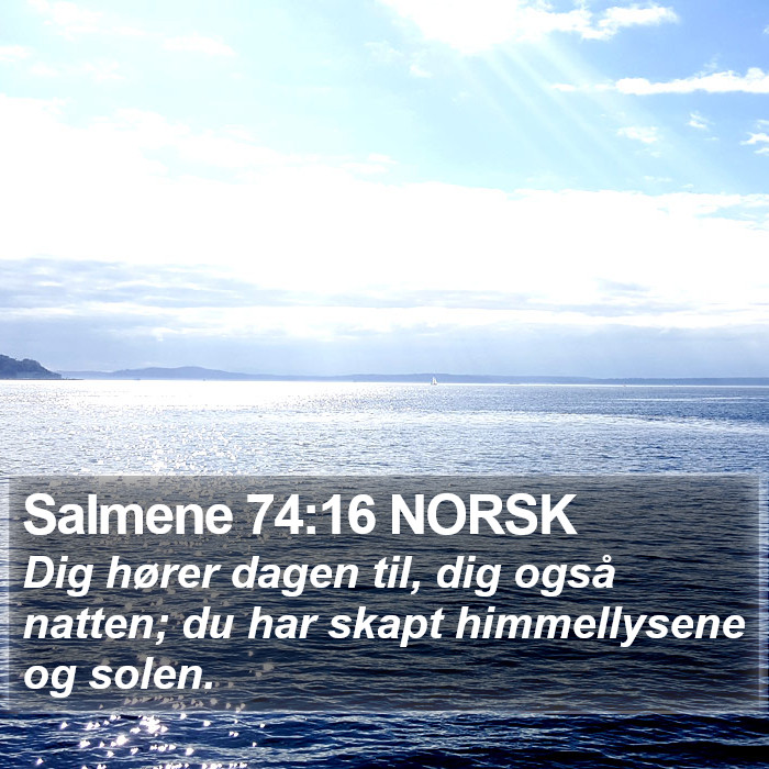 Salmene 74:16 NORSK Bible Study