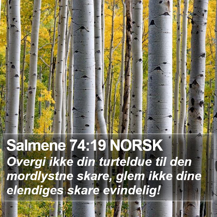 Salmene 74:19 NORSK Bible Study
