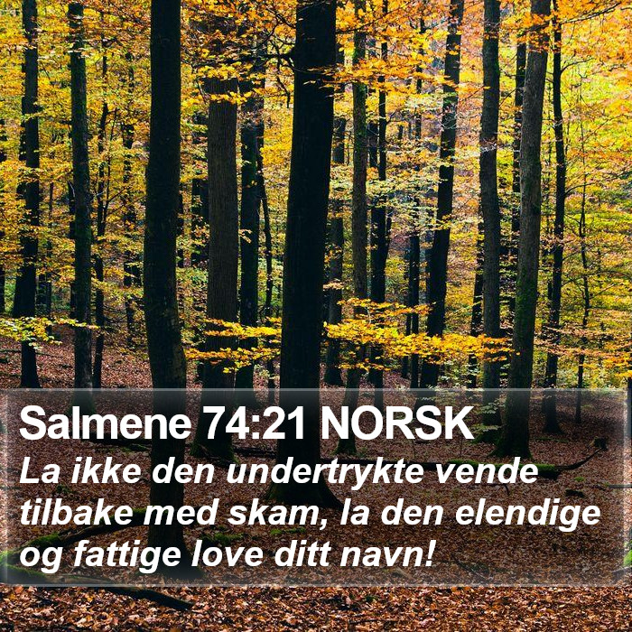 Salmene 74:21 NORSK Bible Study