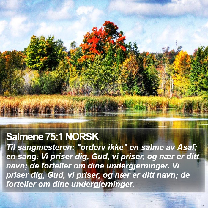 Salmene 75:1 NORSK Bible Study