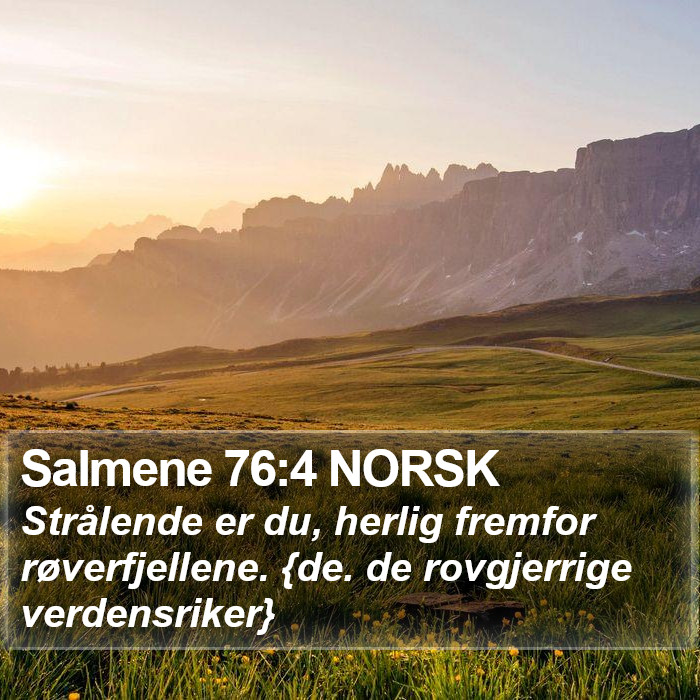 Salmene 76:4 NORSK Bible Study